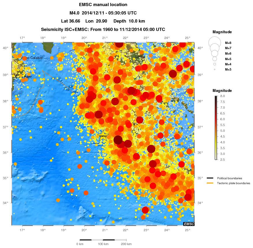 regional magnitude historical seismicity