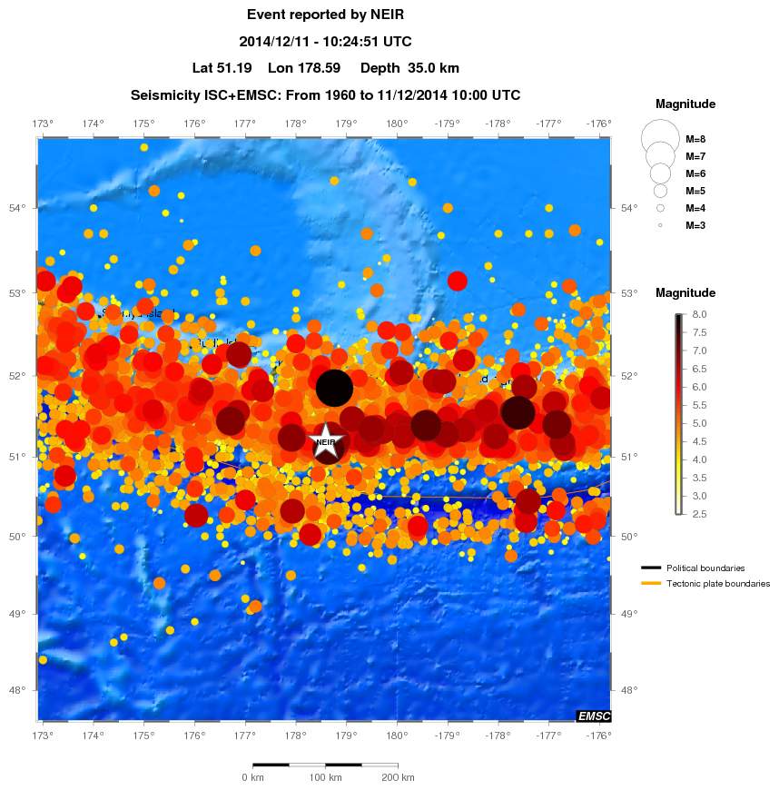 regional magnitude historical seismicity