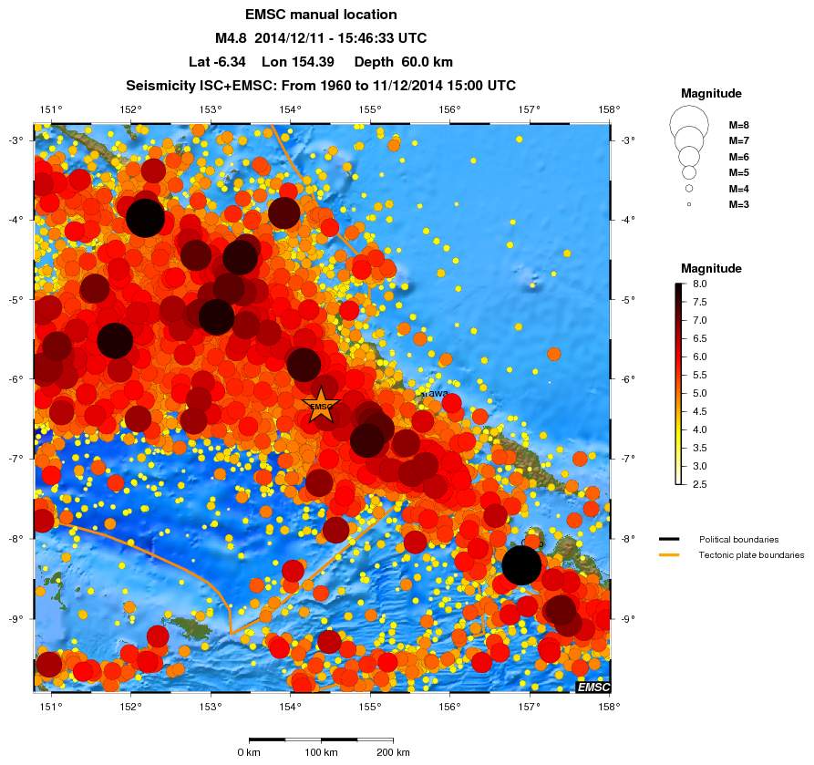 regional magnitude historical seismicity