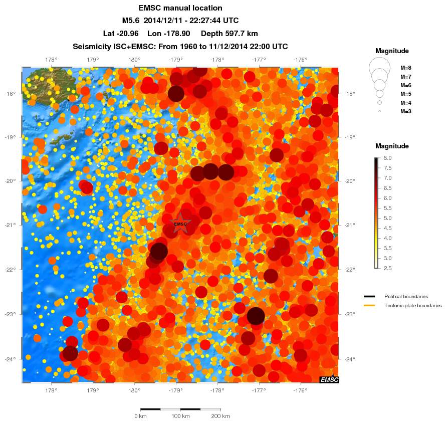 regional magnitude historical seismicity