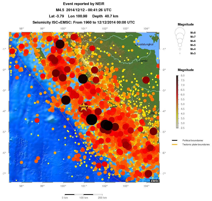 regional magnitude historical seismicity