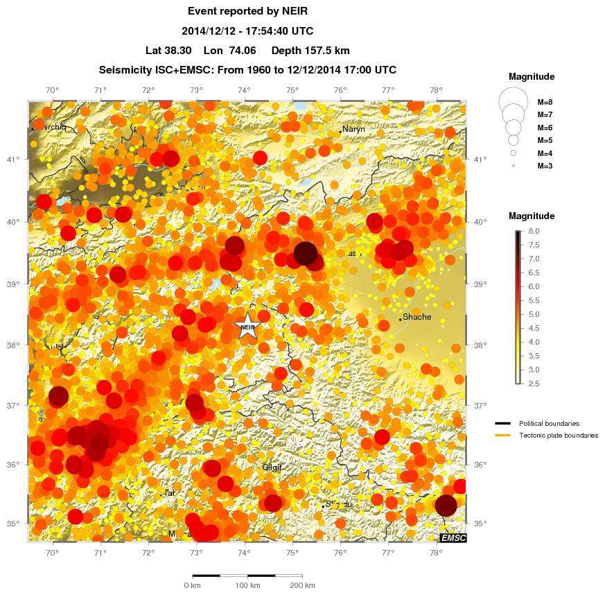 regional magnitude historical seismicity