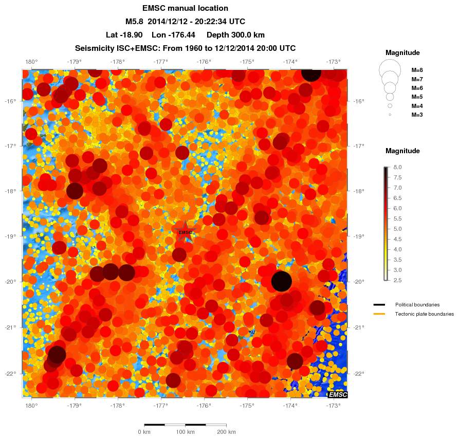 regional magnitude historical seismicity