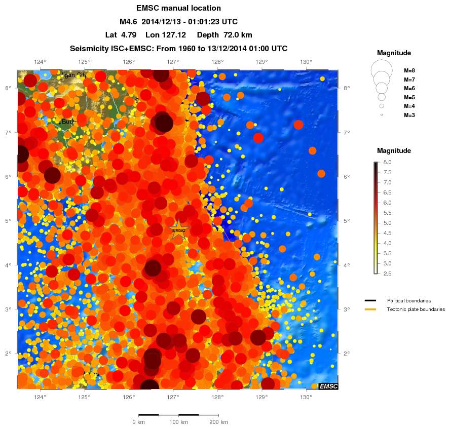 regional magnitude historical seismicity
