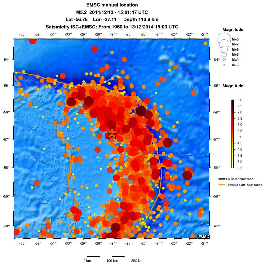 regional magnitude historical seismicity
