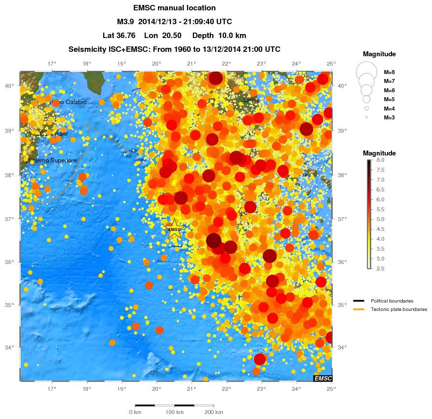 regional magnitude historical seismicity