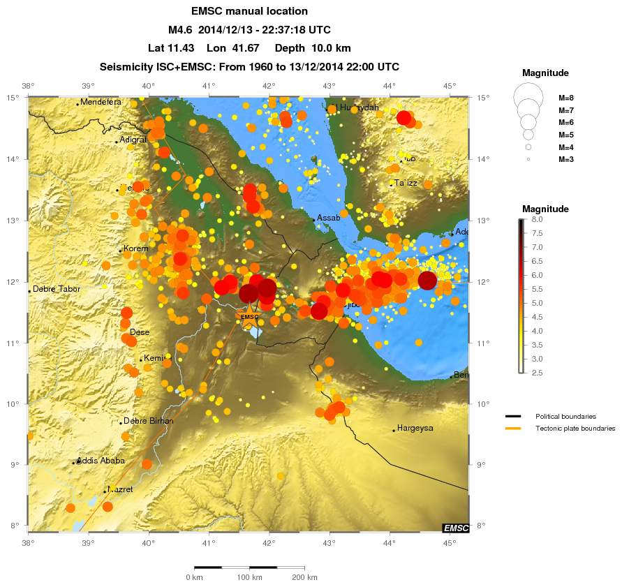 regional magnitude historical seismicity