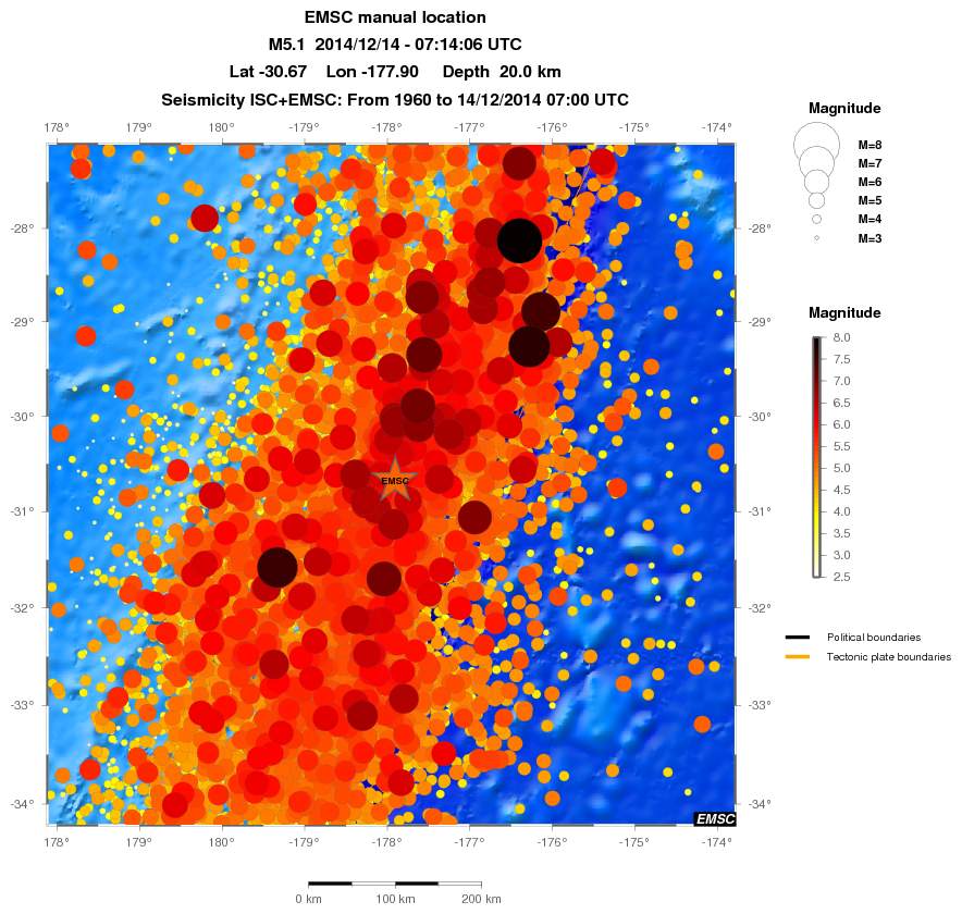 regional magnitude historical seismicity