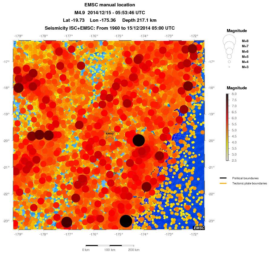 regional magnitude historical seismicity