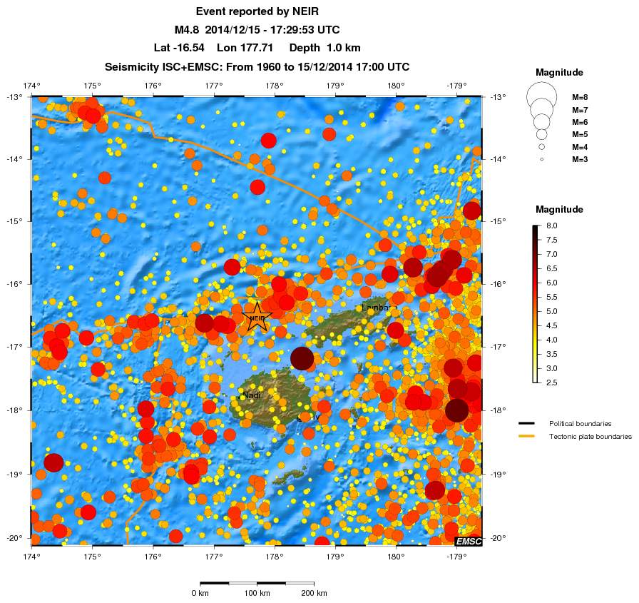 regional magnitude historical seismicity