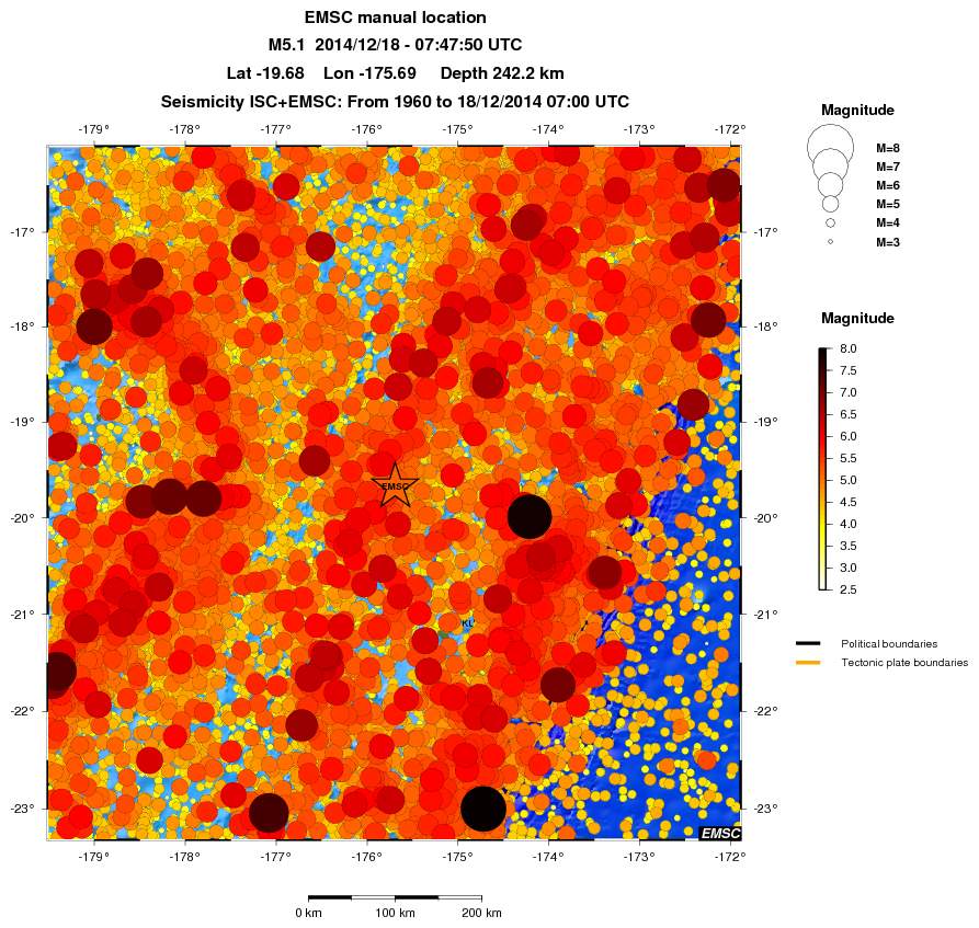 regional magnitude historical seismicity