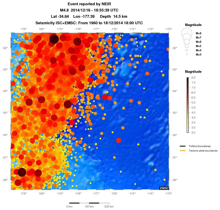 regional magnitude historical seismicity