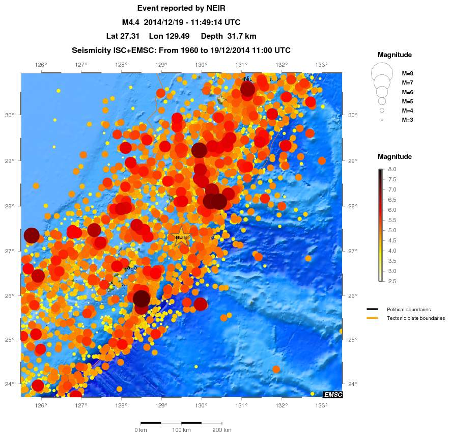 regional magnitude historical seismicity