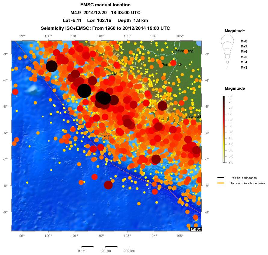 regional magnitude historical seismicity