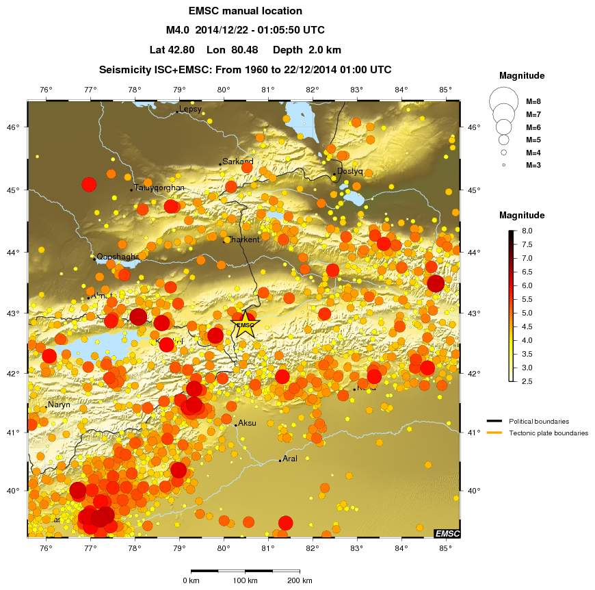 regional magnitude historical seismicity