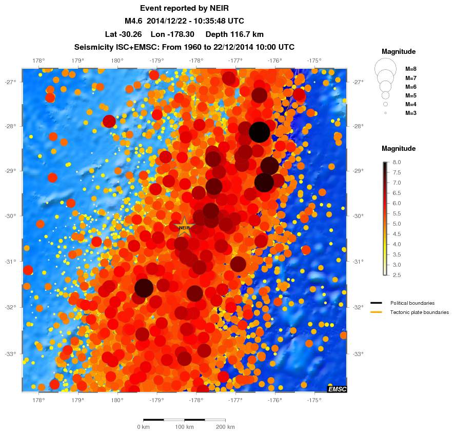 regional magnitude historical seismicity