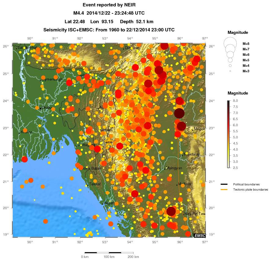 regional magnitude historical seismicity