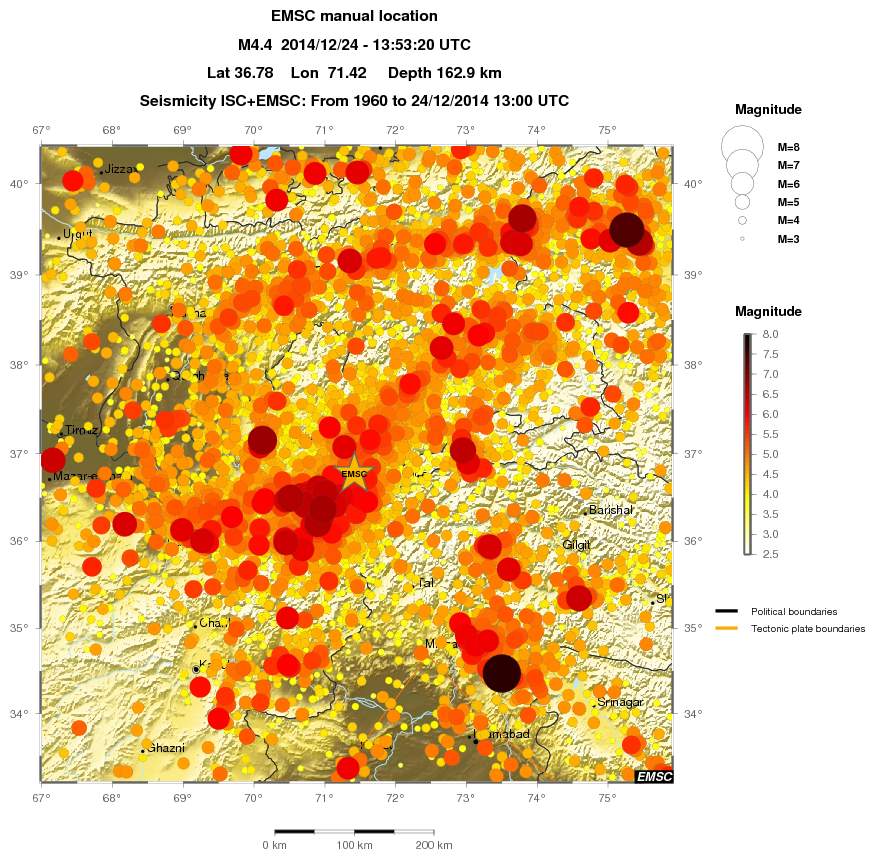 regional magnitude historical seismicity