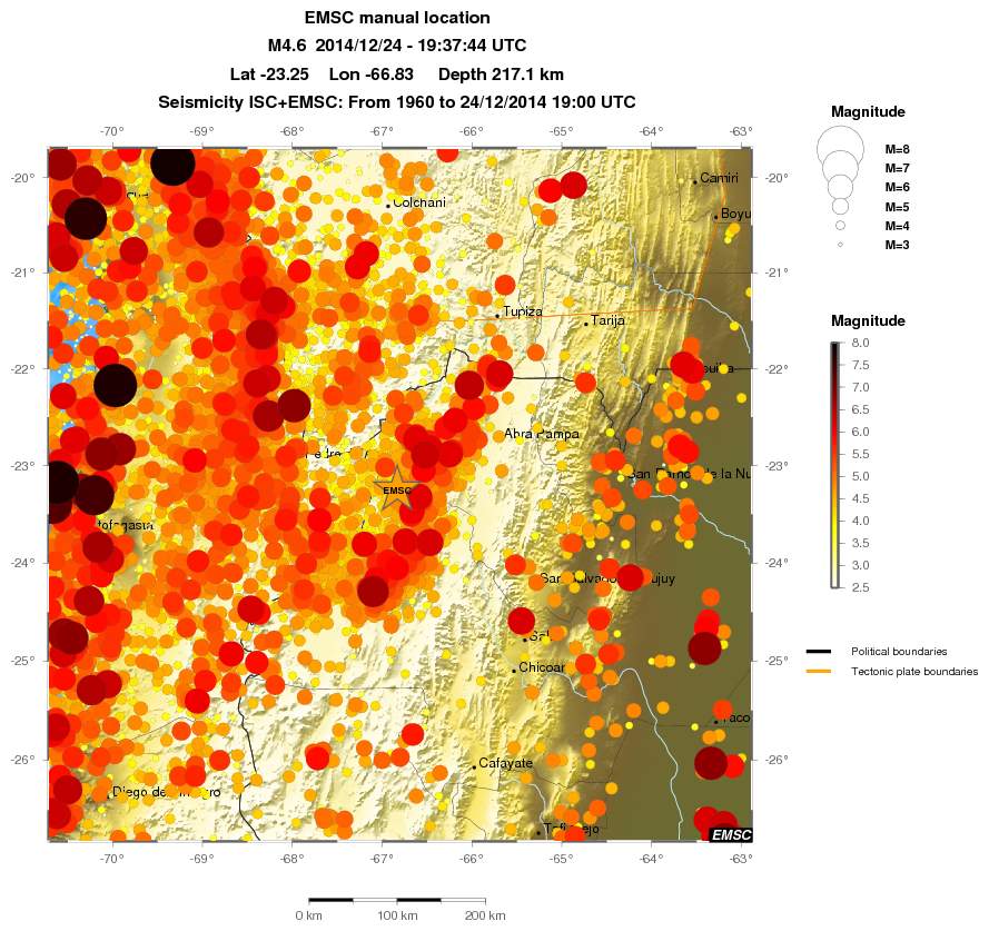 regional magnitude historical seismicity