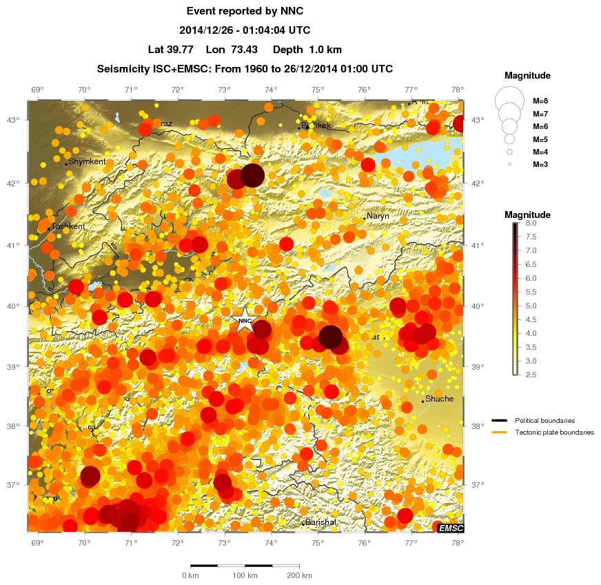 regional magnitude historical seismicity