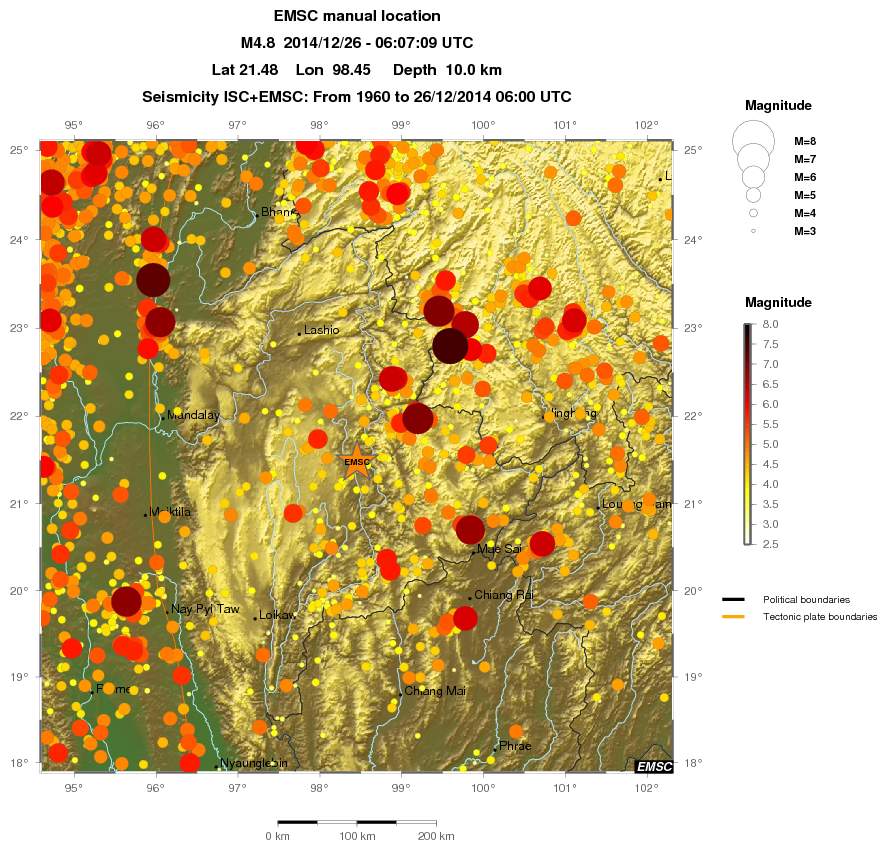 regional magnitude historical seismicity