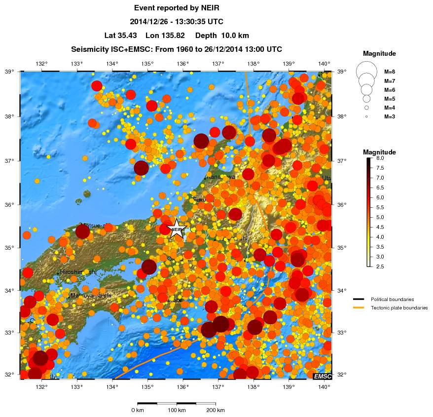 regional magnitude historical seismicity