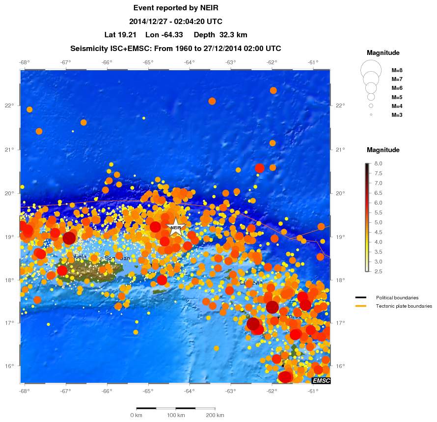 regional magnitude historical seismicity