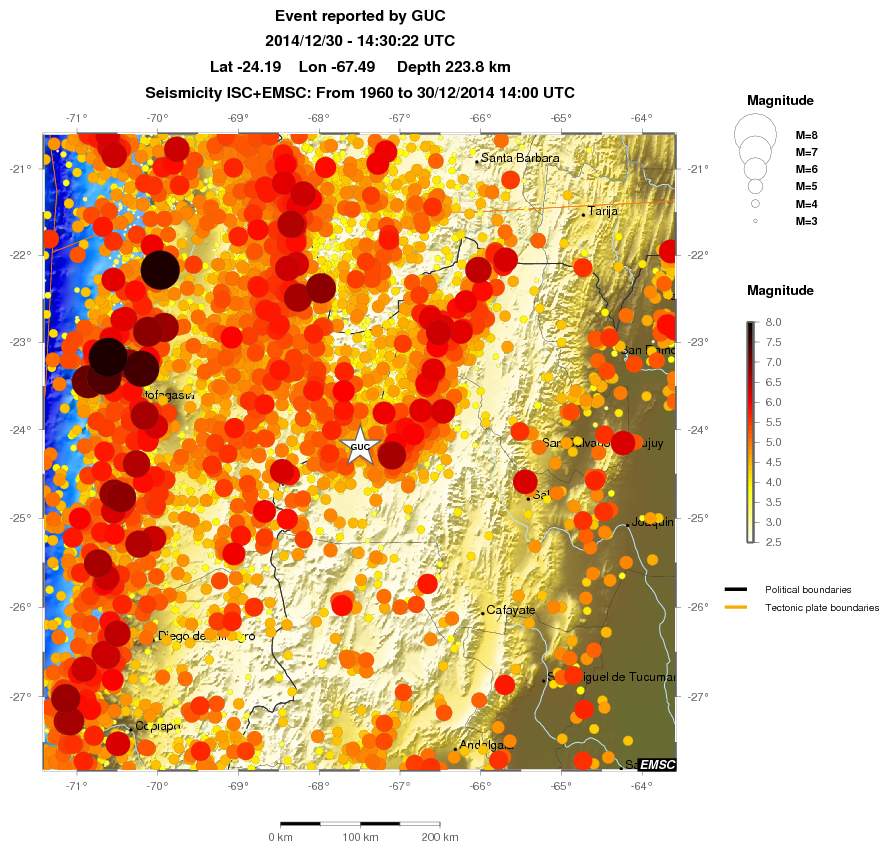 regional magnitude historical seismicity