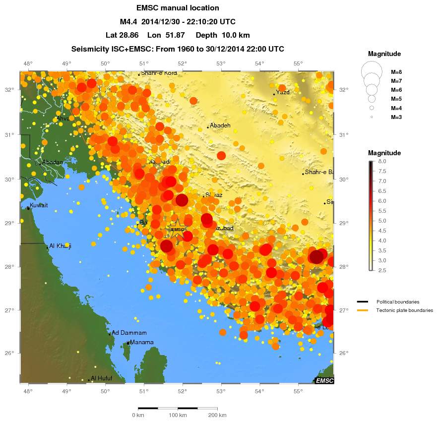 regional magnitude historical seismicity