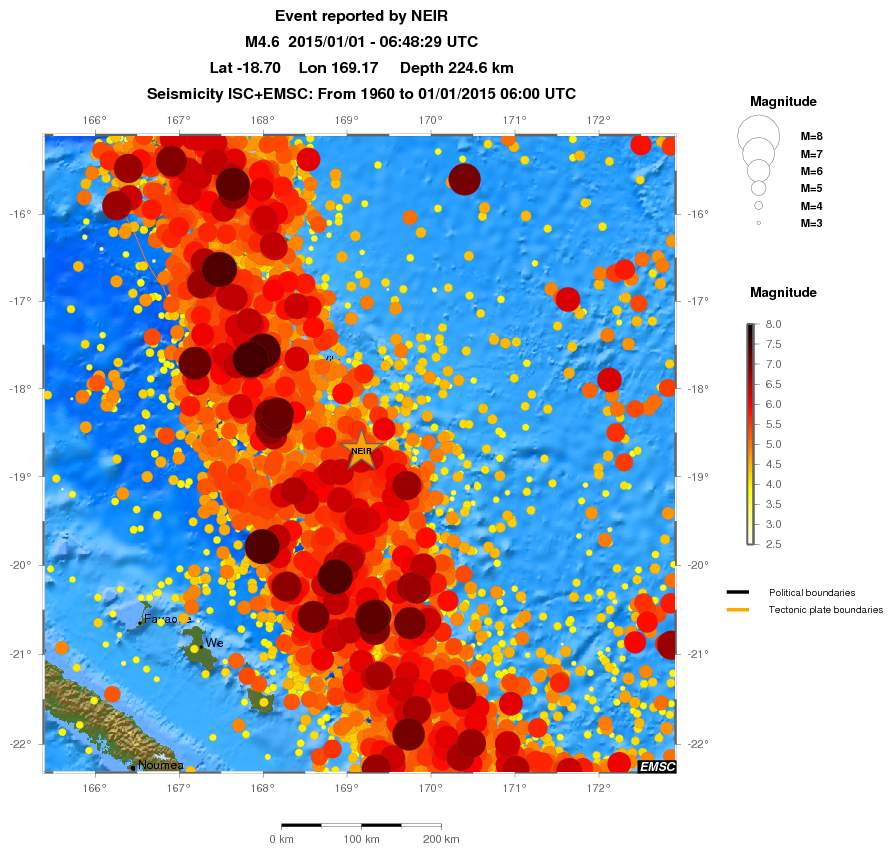 regional magnitude historical seismicity