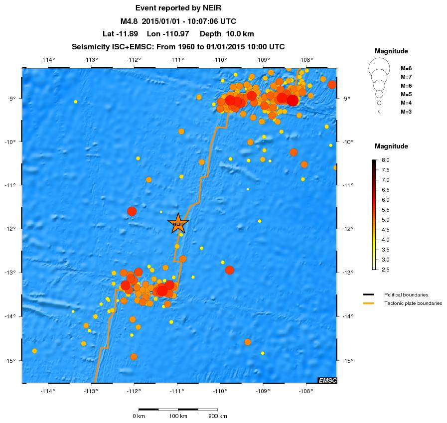 regional magnitude historical seismicity