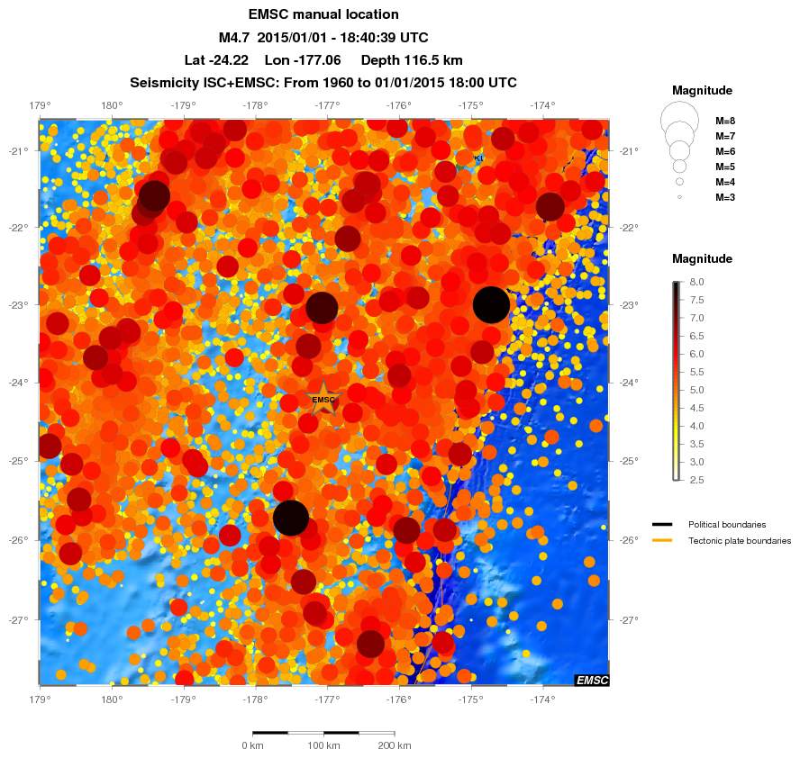 regional magnitude historical seismicity