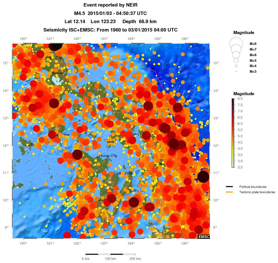 regional magnitude historical seismicity