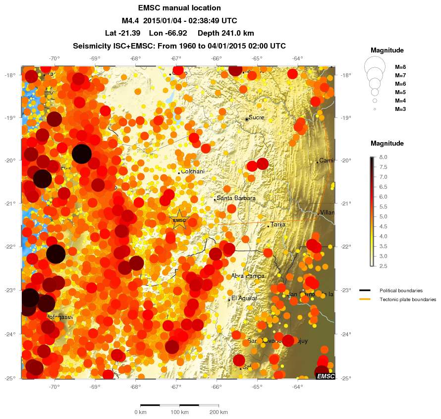 regional magnitude historical seismicity