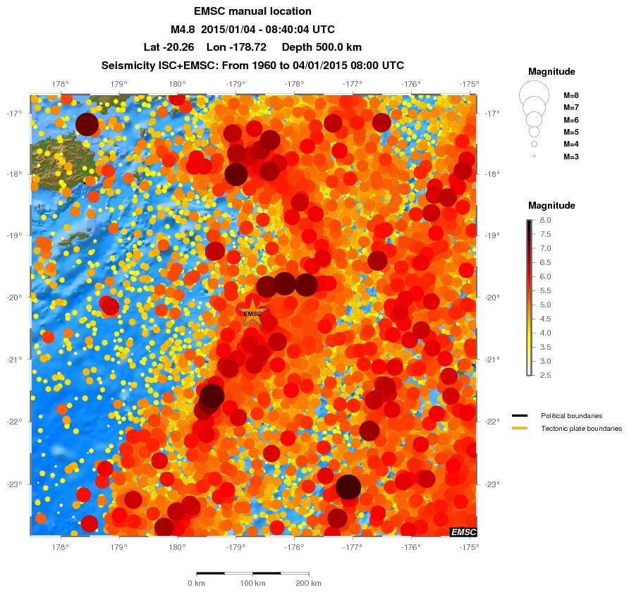 regional magnitude historical seismicity