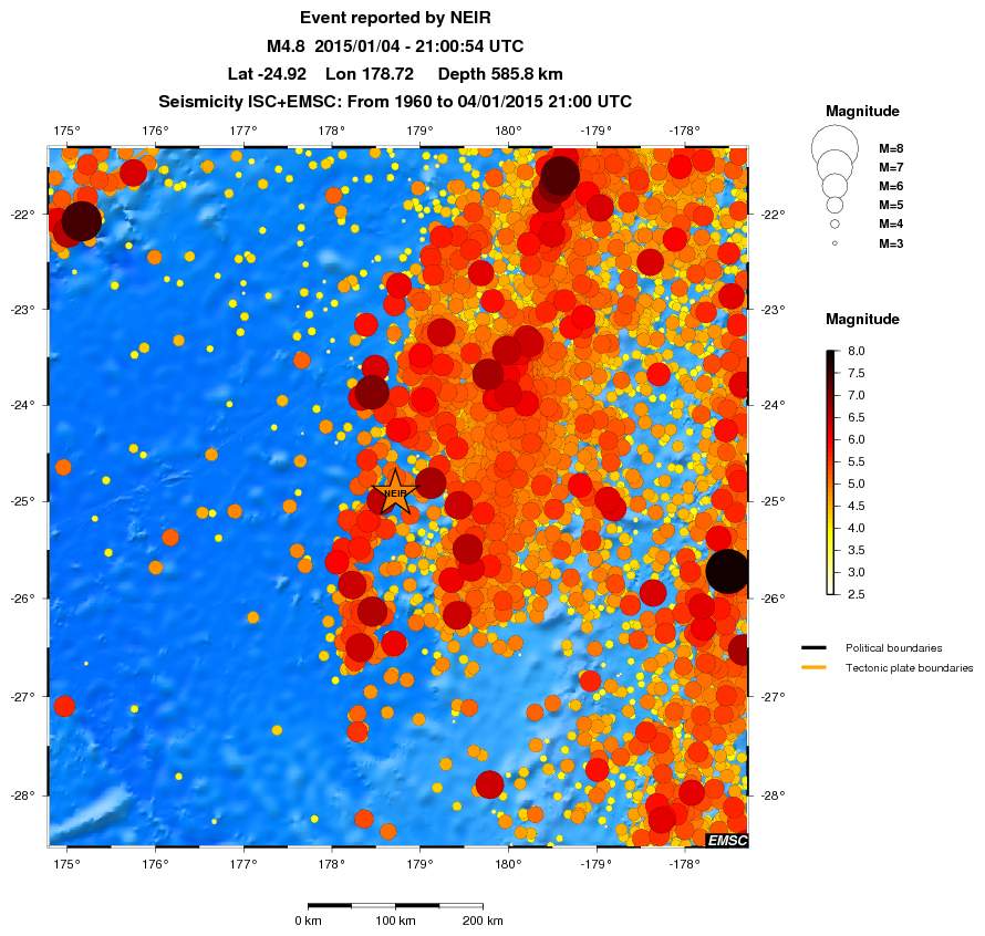 regional magnitude historical seismicity
