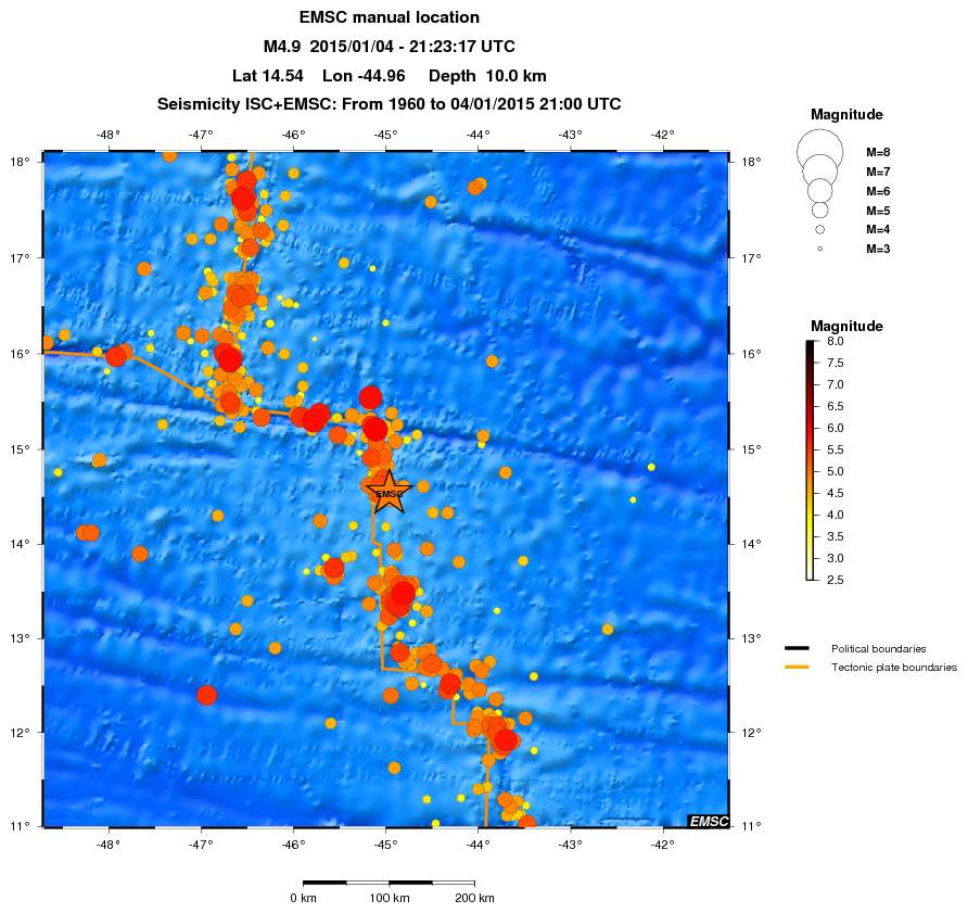 regional magnitude historical seismicity