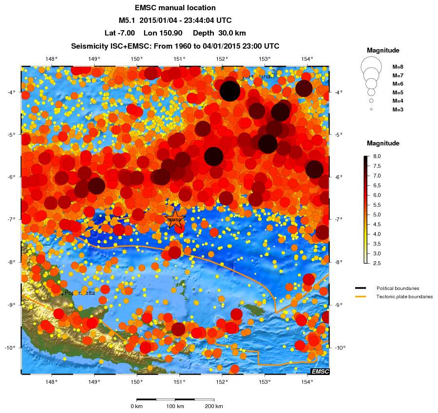 regional magnitude historical seismicity