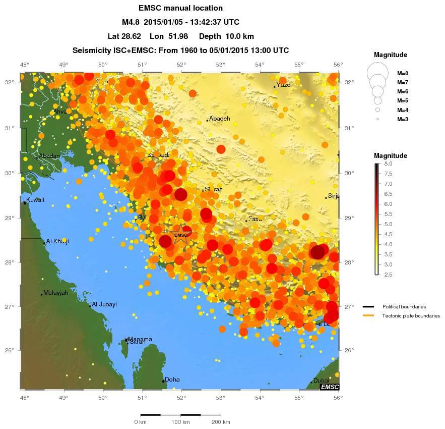 regional magnitude historical seismicity