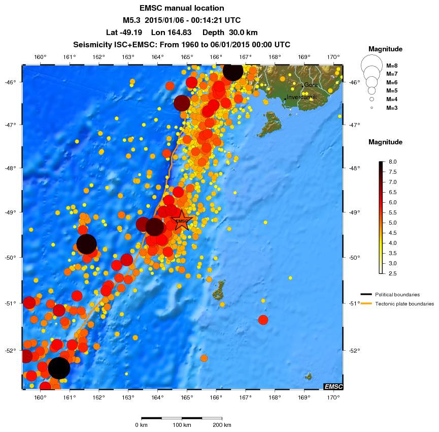 regional magnitude historical seismicity