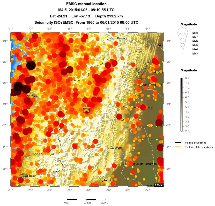 regional magnitude historical seismicity