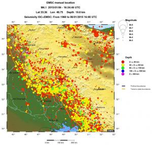 regional historical seismicity