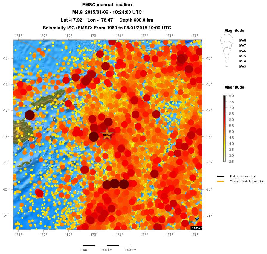 regional magnitude historical seismicity