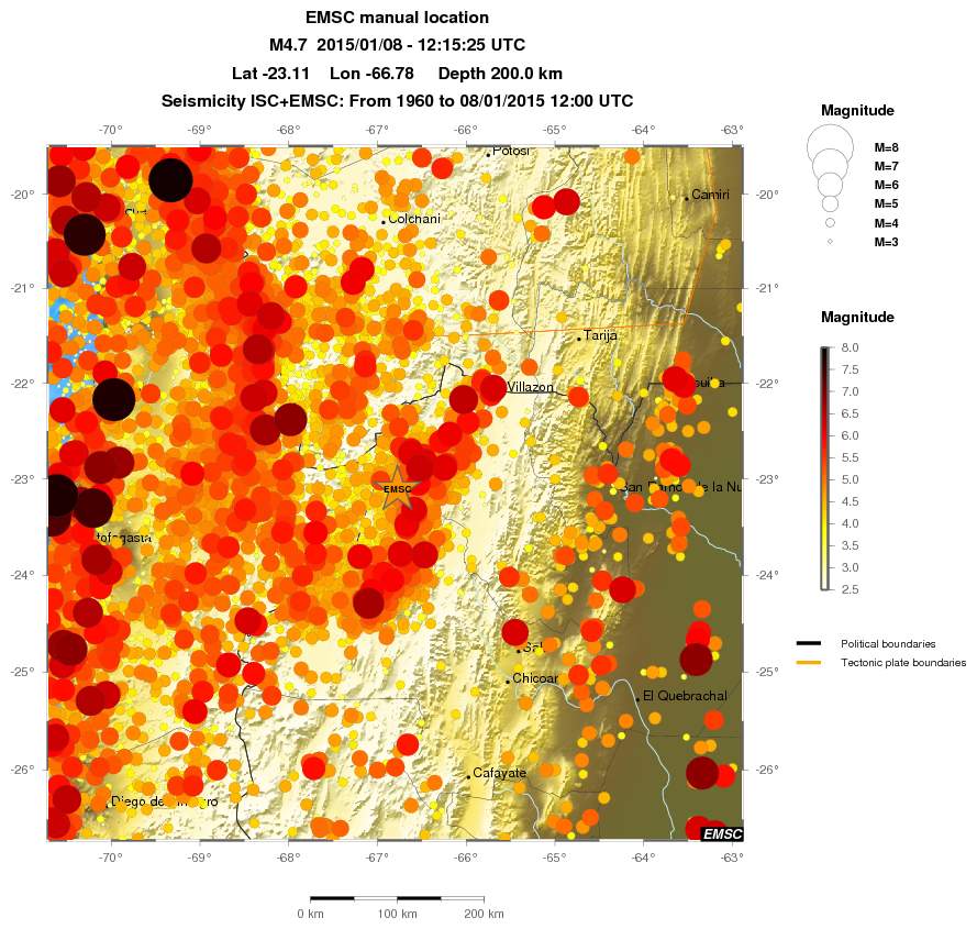 regional magnitude historical seismicity