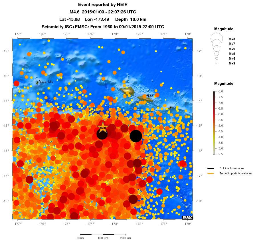regional magnitude historical seismicity