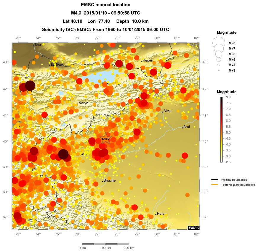 regional magnitude historical seismicity