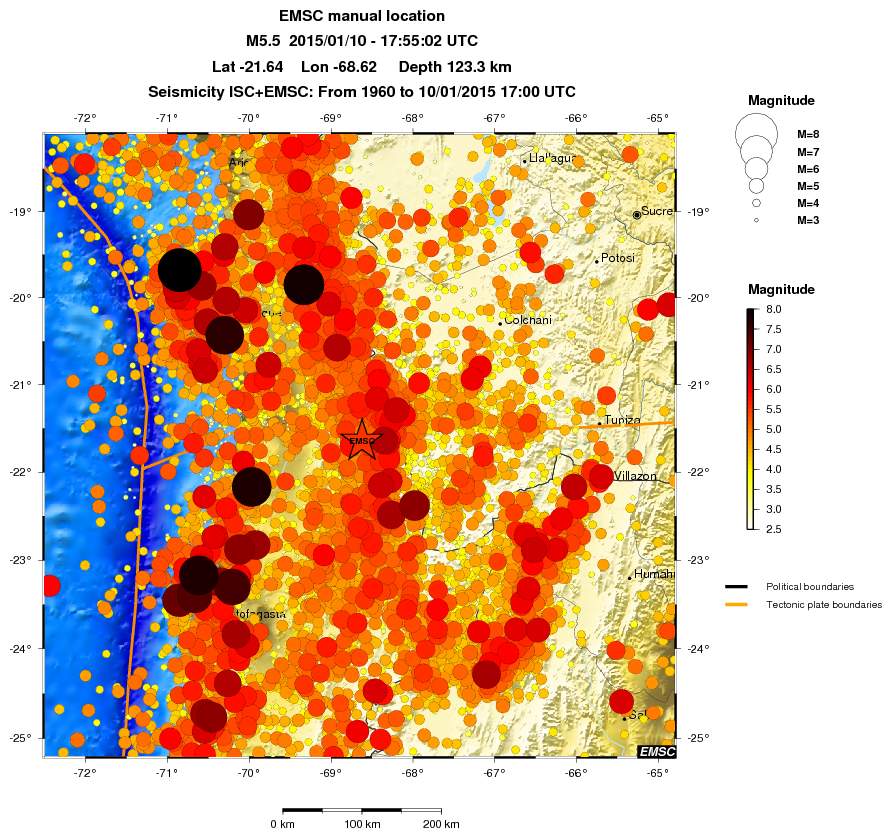 regional magnitude historical seismicity