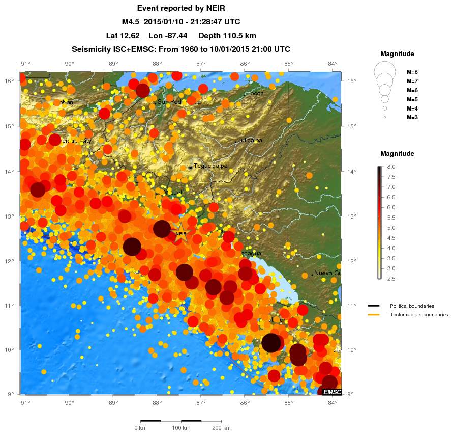 regional magnitude historical seismicity