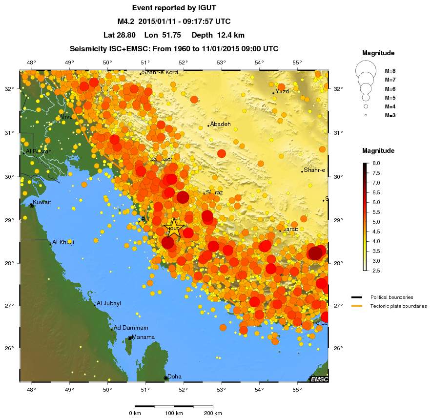 regional magnitude historical seismicity