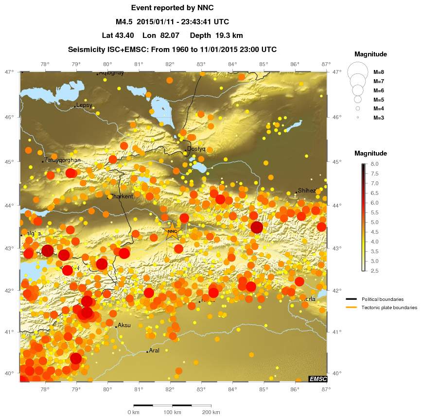 regional magnitude historical seismicity